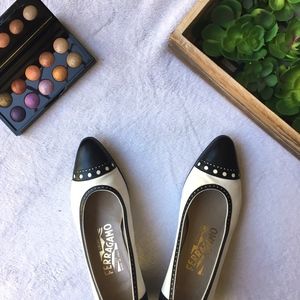 Salvatore Ferragamo vintage saddle Oxford pumps